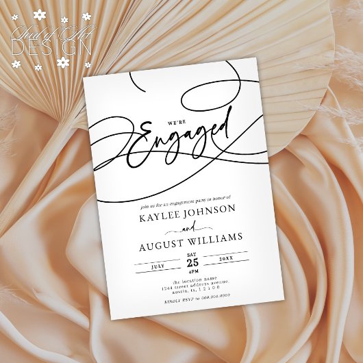 Extravagantes Skript Wir sind eine "Verlobte" Enga Einladung