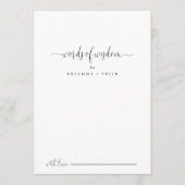 Extravagantes Skripteinprägen der Weisheitsratenka Hinweiskarte (Vorderseite)