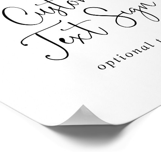 Extravagantes Skriptzeichen für benutzerdefinierte Poster (Ecke)