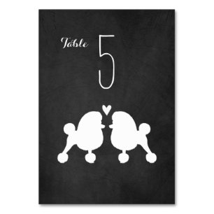Extravagantes Spielzeug Poodles Hochzeitsempfang H Tischnummer