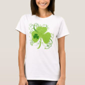 Extravagantes St Patricks Day Kleeblatt T-Shirt (Vorderseite)