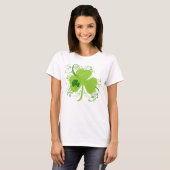 Extravagantes St Patricks Day Kleeblatt T-Shirt (Vorne ganz)