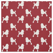 Extravagantes Standardpudel-Muster-Rot und Weiß Stoff (Muster)