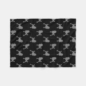 Extravagantes Standardpudel-Silhouette-Muster Fleecedecke (Vorderseite (Horizontal))