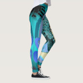 Extravagantes Stern-Fee-Muster der Frauen blauer Leggings (Rechts)