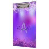 Extravagantes, stilvolles Violet Lila Modernes Gla Klemmbrett (Links)