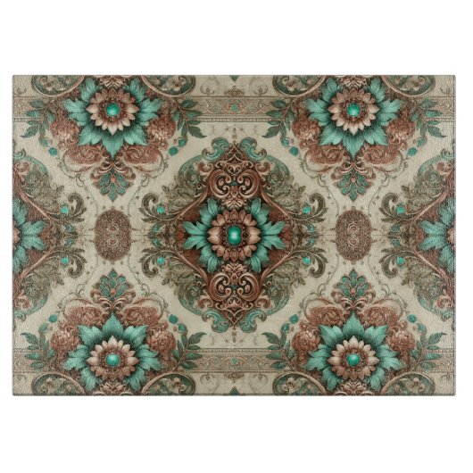 Extravagantes traditionelles Glas Schneidebrett (Vorderseite)