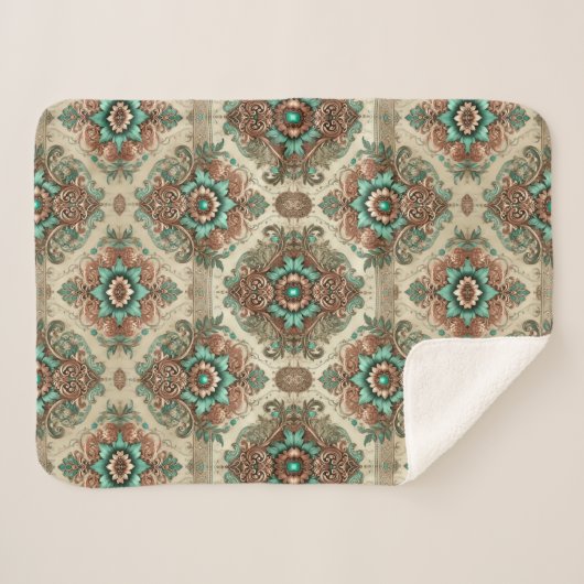 Extravagantes traditionelles Sherpa Blanket Sherpadecke (Vorderseite (Horizontal))