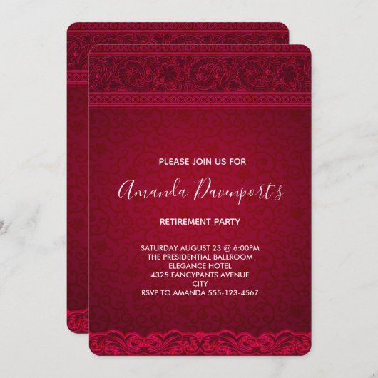 Extravagantes und elegantes Party für Abstrakte Al Einladung (Vorne/Hinten)