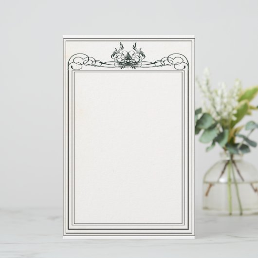 Extravagantes viktorianisches Briefpapier 2 (Stehend Vorderseite)