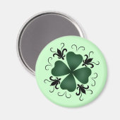 Extravagantes Viktorianisches Kleeblatt Magnet (Vorderseite/Rückseite)
