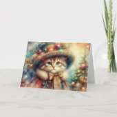 Extravagantes Viktorianisches Weihnachtsbaum Verse Feiertagskarte (Vorderseite)