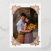 Extravagantes Vintages Foto in Rahmen geblüht Folieneinladung (Vorderseite)