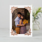 Extravagantes Vintages Foto in Rahmen geblüht Folieneinladung (Stehend vorne)