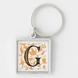 Extravagantes Vintages Monogramm 'G Schlüsselanhänger