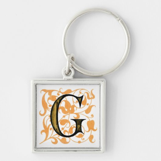 Extravagantes Vintages Monogramm 'G Schlüsselanhänger (Vorne)