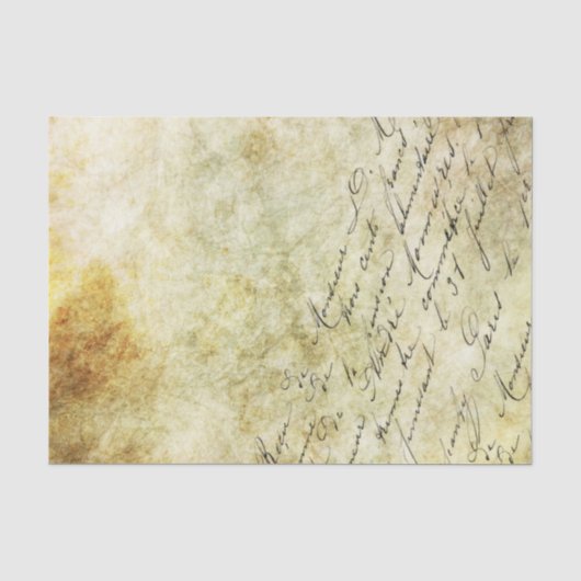 Extravagantes Vintages Skript auf Old Parchstyle Seidenpapier (Vorderseite)