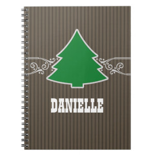 Extravagantes Weihnachtsbaum-Wirbel-Notebook Notizblock
