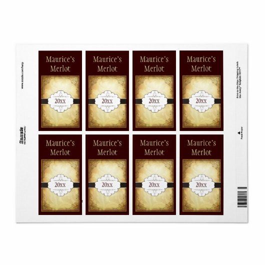 Extravagantes Weinetikett (Vorne)