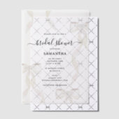 Extravagantes weißer Bow-Brautparty Pergament Einladungen (Versetzt (Einladung))