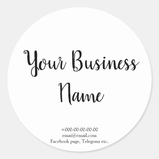 Extravagantes, weißes Café, Bäckerei, Catering Runder Aufkleber (Vorderseite)