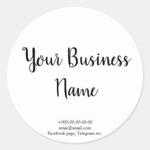 Extravagantes, weißes Café, Bäckerei, Catering Runder Aufkleber