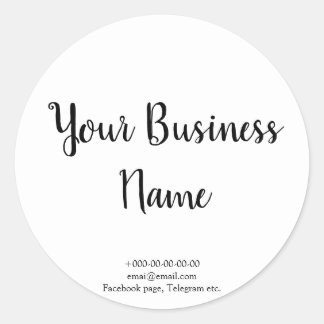 Extravagantes, weißes Café, Bäckerei, Catering Runder Aufkleber