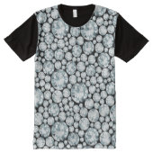 Extravagantes weißes Diamant-Muster T-Shirt Mit Komplett Bedruckbarer Vorderseite (Vorderseite)