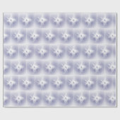 Extravagantes weißes Fraktal Schneeflocken Geschenkpapier (Flach)