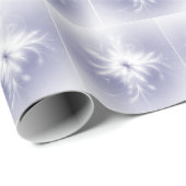 Extravagantes weißes Fraktal Schneeflocken Geschenkpapier (Rolleneckpunkt)