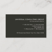 Extravagantes Weißes Gelbschwarz Beruflich Visitenkarte (Rückseite)