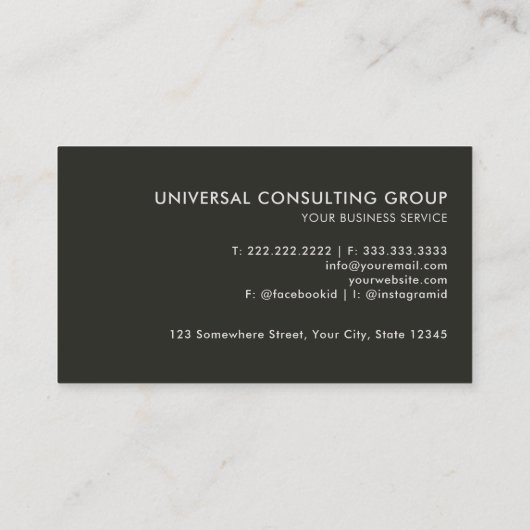 Extravagantes Weißes Gelbschwarz Beruflich Visitenkarte (Rückseite)