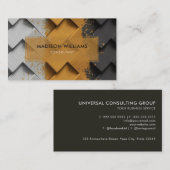 Extravagantes Weißes Gelbschwarz Beruflich Visitenkarte (Vorne/Hinten)