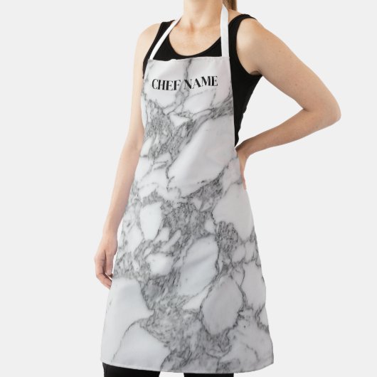 Extravagantes, weißes Marmorsteinmuster Schürze ko (InSitu)