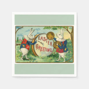 Extravagantes Weißes Oster Bunnies Serviette