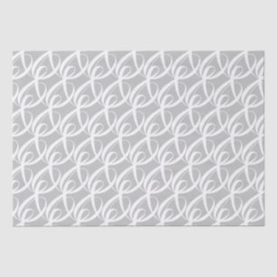 Extravagantes Weißzahn-Symbol auf Silberhochzeit Seidenpapier