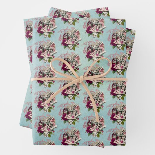 Extravagantes Wonderland Weißes Kaninchen Geschenkpapier Set (Beispiel)
