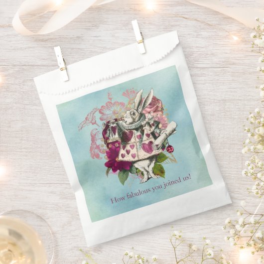 Extravagantes Wonderland Weißes Kaninchen-Party Geschenktütchen (Ausgeschnitten)