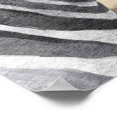 Extravagantes Zebra & Eiffel Tower Poster (Ecke)