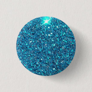 Extravaganz Blue Glitzer Shine Button