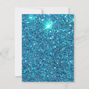 Extravaganz Blue Glitzer Shine Einladung