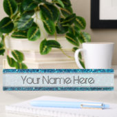 Extravaganz Blue Glitzer Shine Namensplakette