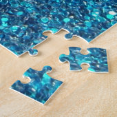 Extravaganz Blue Glitzer Shine Puzzle (Seite)