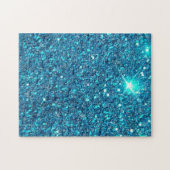 Extravaganz Blue Glitzer Shine Puzzle (Horizontal)