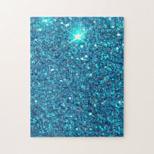 Extravaganz Blue Glitzer Shine Puzzle