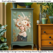 Extravaganz-Blumenkohl, Frau CN9-Decoupage Seidenpapier