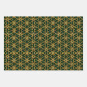 Extravaganz Emerald Green und Gold Weihnachten Geschenkpapier Set (Vorderseite)