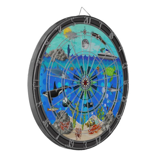 Extravaganza Multi-Target Dartscheibe (Vorderseite Links)