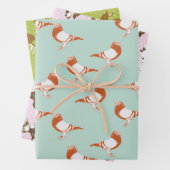 extravantes Taubendekor , Bambi und Pudelmuster Geschenkpapier Set (Beispiel)