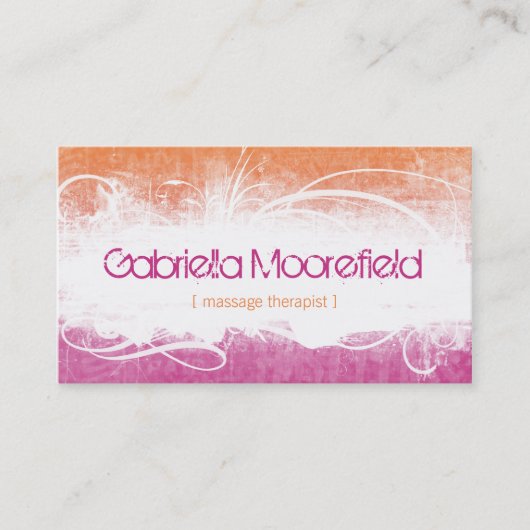 Extreame Schmutz-Massage-Therapie-Visitenkarten Visitenkarte (Vorderseite)